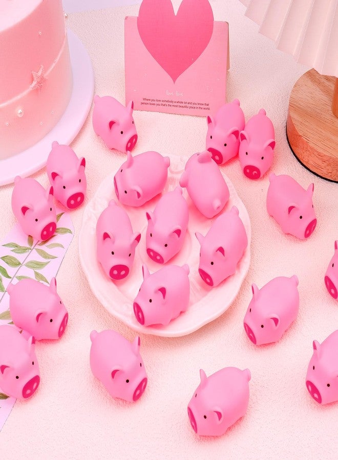VICROIC 25PCS Mini Pink Squeaky Pigs, Floating Squeaky Bath Props for Shower Birthday Party Favors, Tiny Cute Rubber Pigs for Party Decorations, Prizes Supplies - Image 4